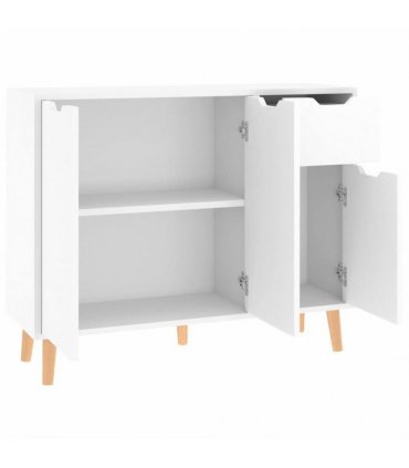 vidaXL Sideboard High Gloss White 90x30x72 cm Engineered Wood