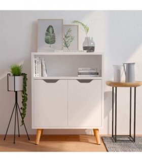 vidaXL Sideboard High Gloss White 60x30x72 cm Engineered Wood