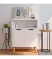 vidaXL Sideboard High Gloss White 60x30x72 cm Engineered Wood