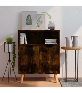 vidaXL Sideboard Smoked Oak 60x30x72 cm Engineered Wood