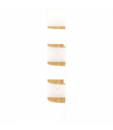 vidaXL Wall Corner Shelf White&Sonoma Oak 19x19x123 cm Engineered Wood