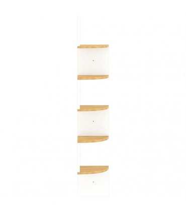 vidaXL Wall Corner Shelf White&Sonoma Oak 19x19x123 cm Engineered Wood