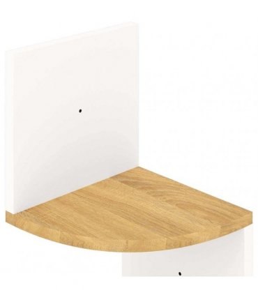 vidaXL Wall Corner Shelf White&Sonoma Oak 19x19x123 cm Engineered Wood