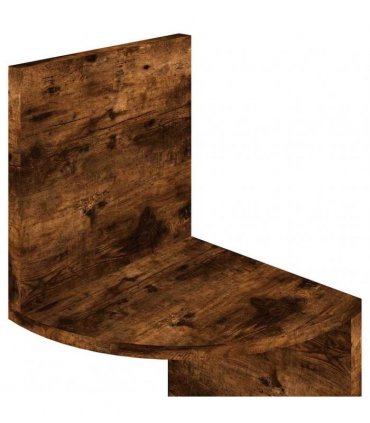 vidaXL Wall Corner Shelf Smoked Oak 19x19x123 cm Engineered Wood