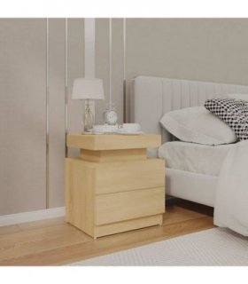 vidaXL Bedside Cabinet Sonoma Oak 45x35x52 cm Engineered Wood