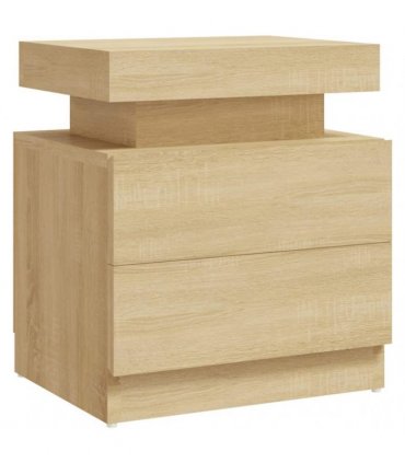 vidaXL Bedside Cabinet Sonoma Oak 45x35x52 cm Engineered Wood
