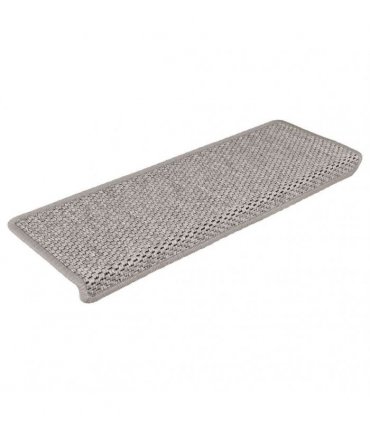 vidaXL Stair Mats Self-adhesive Sisal-Look 15 pcs 65x21x4 cm Silver