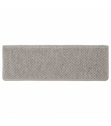 vidaXL Stair Mats Self-adhesive Sisal-Look 15 pcs 65x21x4 cm Silver