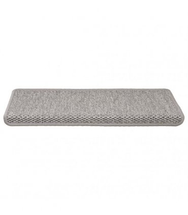 vidaXL Stair Mats Self-adhesive Sisal-Look 15 pcs 65x21x4 cm Silver