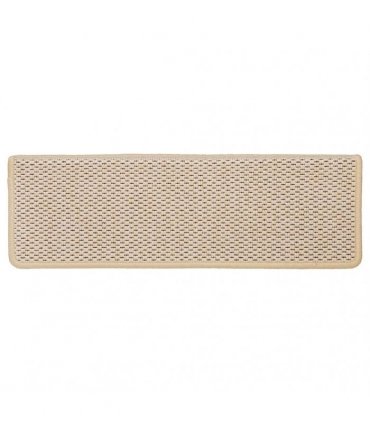 vidaXL Stair Mats Self-adhesive Sisal-Look 15 pcs 65x21x4 cm Berber