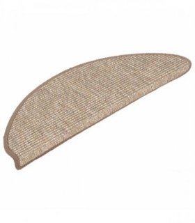 vidaXL Stair Mats 15 pcs 56x17x3 cm Light Brown Half Round