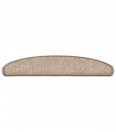 vidaXL Stair Mats 15 pcs 56x17x3 cm Light Brown Half Round