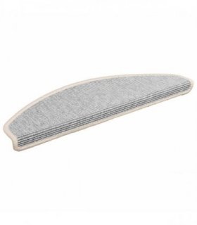 vidaXL Stair Mats 15 pcs 65x21x4 cm Silver Half Round Large