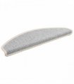 vidaXL Stair Mats 15 pcs 65x21x4 cm Silver Half Round Large