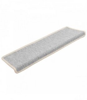 vidaXL Stair Mats 15 pcs 65x21x4 cm Silver Rectangular Edge