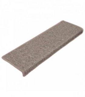 vidaXL Stair Mats 15 pcs 65x21x4 cm Dark Beige Rectangular Edge