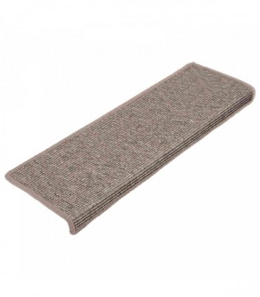 vidaXL Stair Mats 15 pcs 65x21x4 cm Dark Beige Rectangular Edge