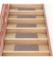 vidaXL Stair Mats Self-adhesive 15 pcs 60x25cm Light Brown Rectangular
