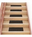 vidaXL Stair Mats Self-adhesive 15 pcs 60x25 cm Dark Brown Rectangular