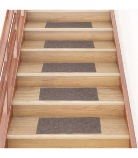 vidaXL Stair Mats Self-adhesive 15 pcs 60x25 cm Beige Rectangular
