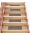vidaXL Stair Mats Self-adhesive 15 pcs 60x25 cm Beige Rectangular