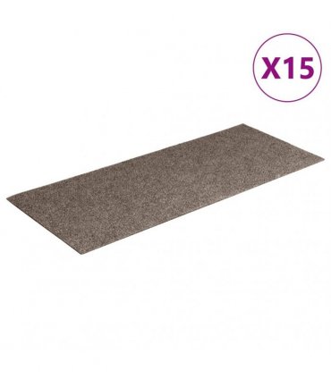 vidaXL Stair Mats Self-adhesive 15 pcs 60x25 cm Beige Rectangular