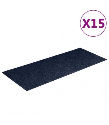 vidaXL Stair Mats Self-adhesive 15 pcs 60x25 cm Navy Rectangular
