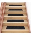 vidaXL Stair Mats Self-adhesive 15 pcs 76x20 cm Black Rectangular