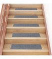 vidaXL Stair Mats Self-adhesive 15 pcs 76x20 cm Light Grey Rectangular
