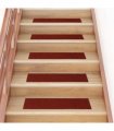 vidaXL Stair Mats Self-adhesive 15 pcs 76x20 cm Bordeaux Red