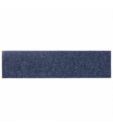 vidaXL Stair Mats Self-adhesive 15 pcs 76x20 cm Grey Blue Rectangular