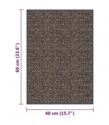 vidaXL Doormat Tufted 40x60 cm Dark Brown