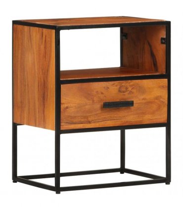 vidaXL Bed Cabinet 40x30x50 cm Solid Acacia Wood