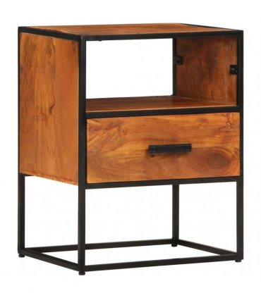 vidaXL Bed Cabinet 40x30x50 cm Solid Acacia Wood
