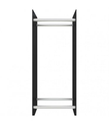 vidaXL Firewood Rack Black 40x35x100 cm Tempered Glass
