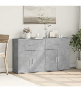vidaXL Sideboards 2 pcs Concrete Grey 60x31x70 cm Engineered Wood
