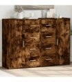 vidaXL Sideboards 2 pcs Smoked Oak 60x31x84 cm Engineered Wood