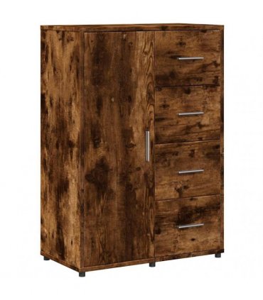 vidaXL Sideboards 2 pcs Smoked Oak 60x31x84 cm Engineered Wood
