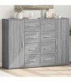 vidaXL Sideboards 2 pcs Grey Sonoma 60x31x84 cm Engineered Wood