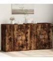 vidaXL Sideboards 2 pcs Smoked Oak 79x38x80 cm Engineered Wood
