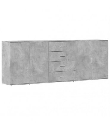 vidaXL Sideboards 3 pcs Concrete Grey Engineered Wood