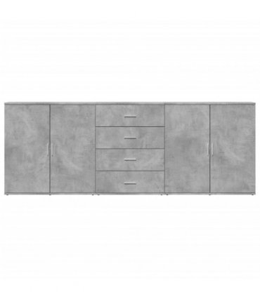 vidaXL Sideboards 3 pcs Concrete Grey Engineered Wood