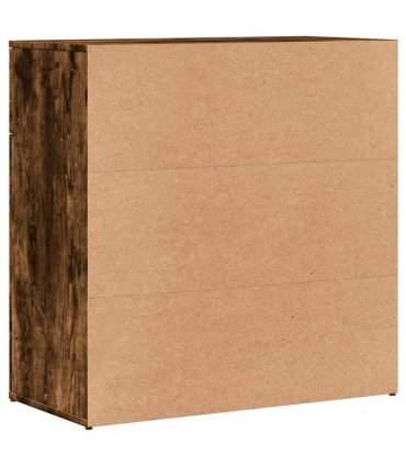 vidaXL Sideboards 2 pcs Smoked Oak 79x38x80 cm Engineered Wood