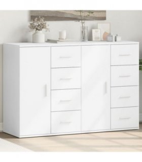 vidaXL Sideboards 2 pcs White 59x39x80 cm Engineered Wood