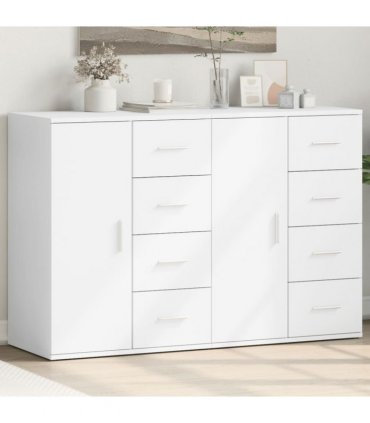 vidaXL Sideboards 2 pcs White 59x39x80 cm Engineered Wood