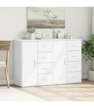 vidaXL Sideboards 2 pcs White 59x39x80 cm Engineered Wood