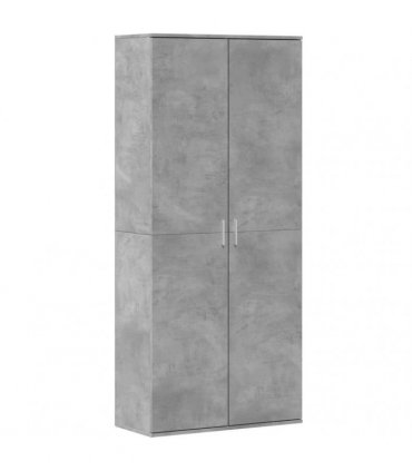 vidaXL Highboard Concrete Grey 80x35x180 cm Engineered Wood