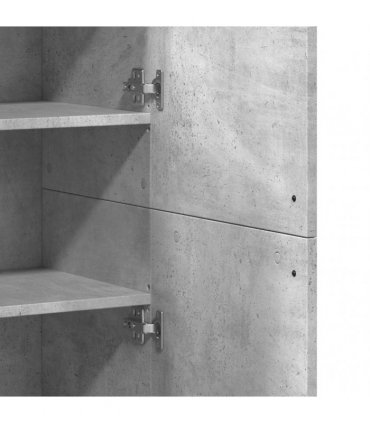 vidaXL Highboard Concrete Grey 80x35x180 cm Engineered Wood