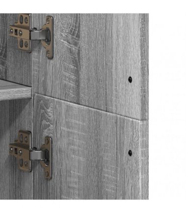 vidaXL Highboard Grey Sonoma 70x35x180 cm Engineered Wood