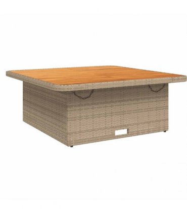 vidaXL 2 Piece Garden Dining Set with Cushions Beige Poly Rattan